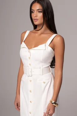Ivory Forever Summer Belted Dress