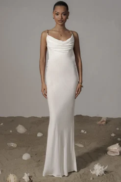 Ivory Getaway Linen Maxi Dress