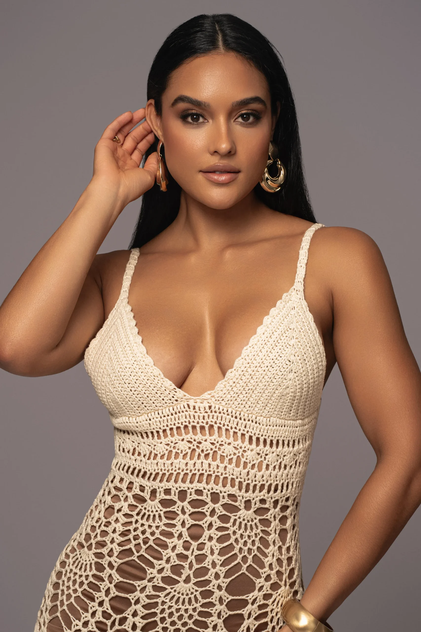 Ivory Great Escape Crochet Maxi Dress