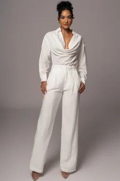 Ivory Greta Collared Top