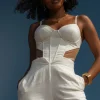 Ivory Horizon Linen Corset