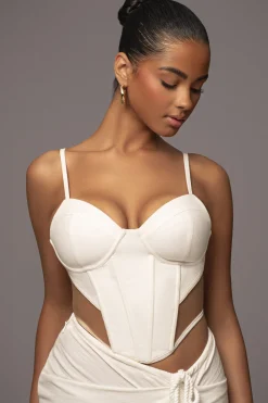 Ivory Horizon Linen Corset