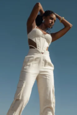 Ivory Horizon Linen Corset