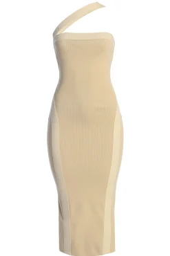 Ivory Ivone Asymmetrical Midi Dress