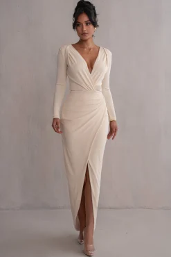 Ivory Jamie Plunge Maxi Dress
