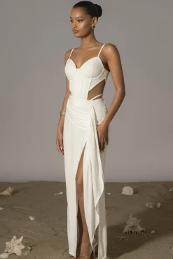 Ivory Las Olas Linen Skirt
