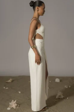 Ivory Las Olas Linen Skirt