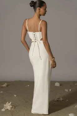Ivory Las Olas Linen Skirt
