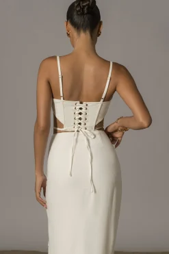 Ivory Las Olas Linen Skirt