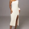 Ivory Long Knit Sweater Dress