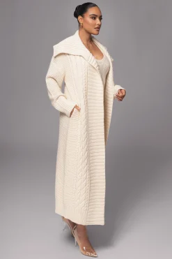 Ivory Malinda Sweater Knit Cardigan