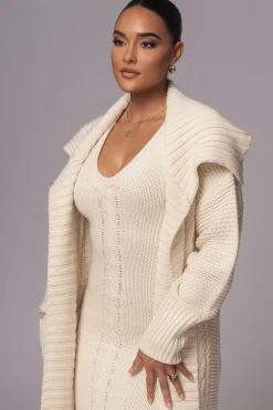 Ivory Malinda Sweater Knit Cardigan