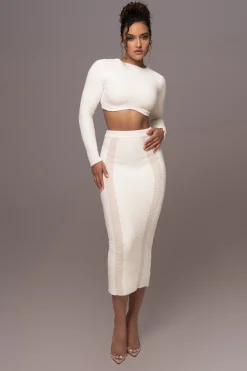 Ivory Moments Sweater Knit Skirt Set