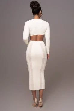 Ivory Moments Sweater Knit Skirt Set