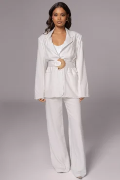 Ivory Ocean Breeze Linen Blazer