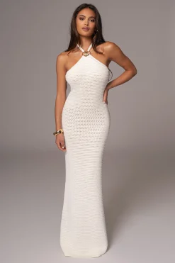 Ivory Overseas Halter Maxi Dress