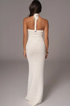 Ivory Overseas Halter Maxi Dress