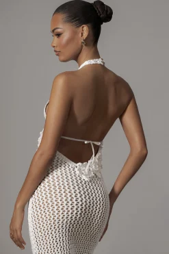 Ivory Paradise Crochet Maxi Dress