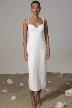 Ivory Secret Hideout Linen Dress