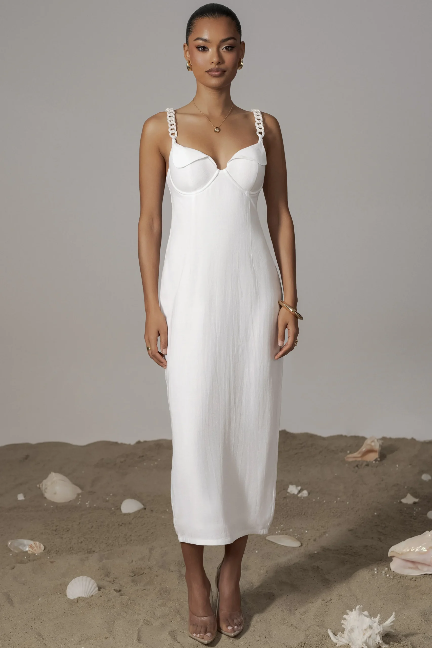 Ivory Secret Hideout Linen Dress