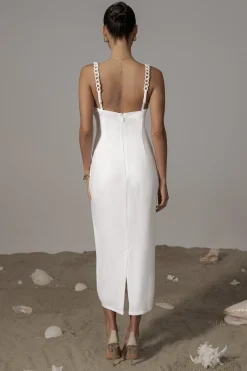 Ivory Secret Hideout Linen Dress