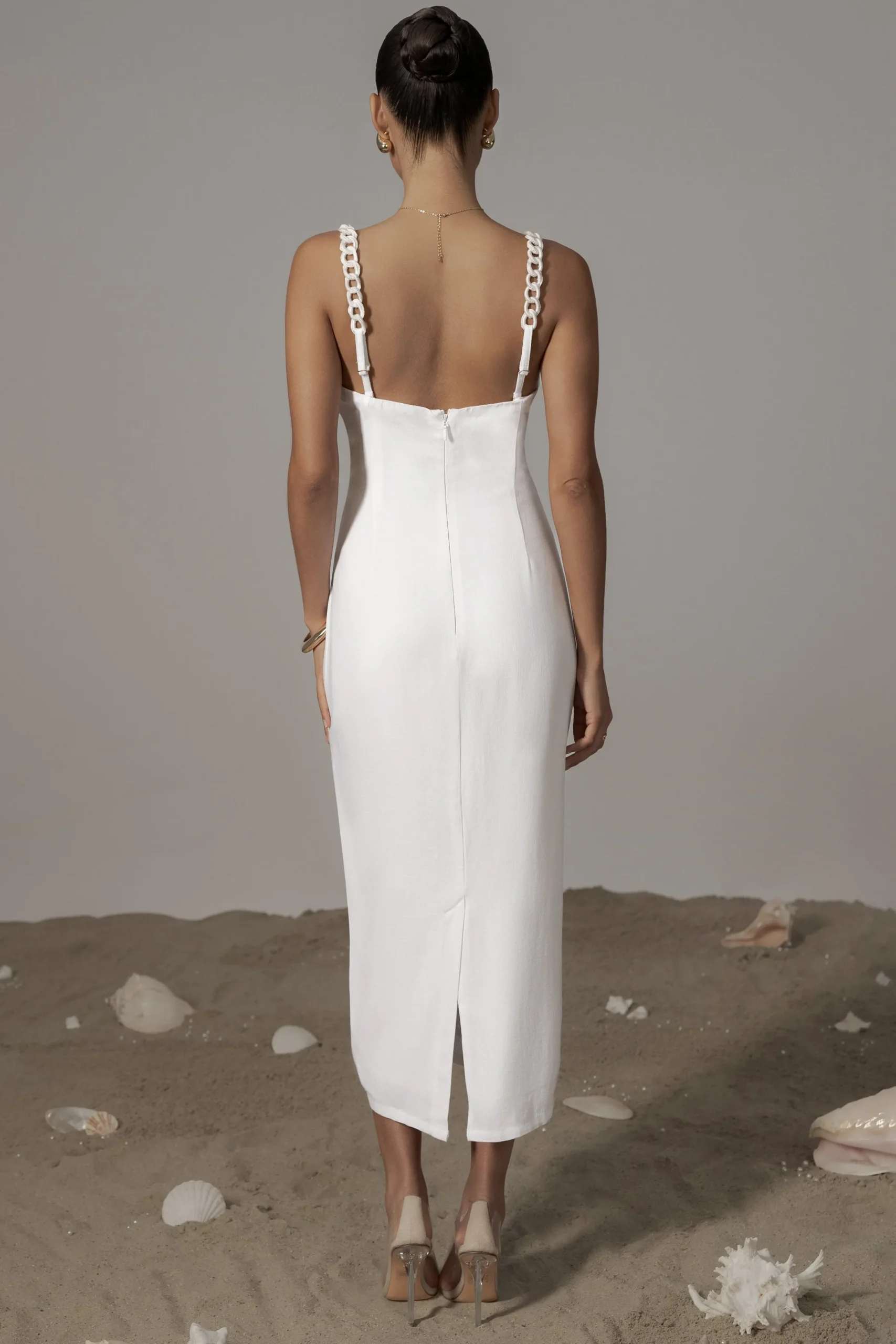 Ivory Secret Hideout Linen Dress