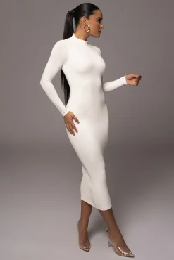 Ivory Shaye Mock Neck Dress
