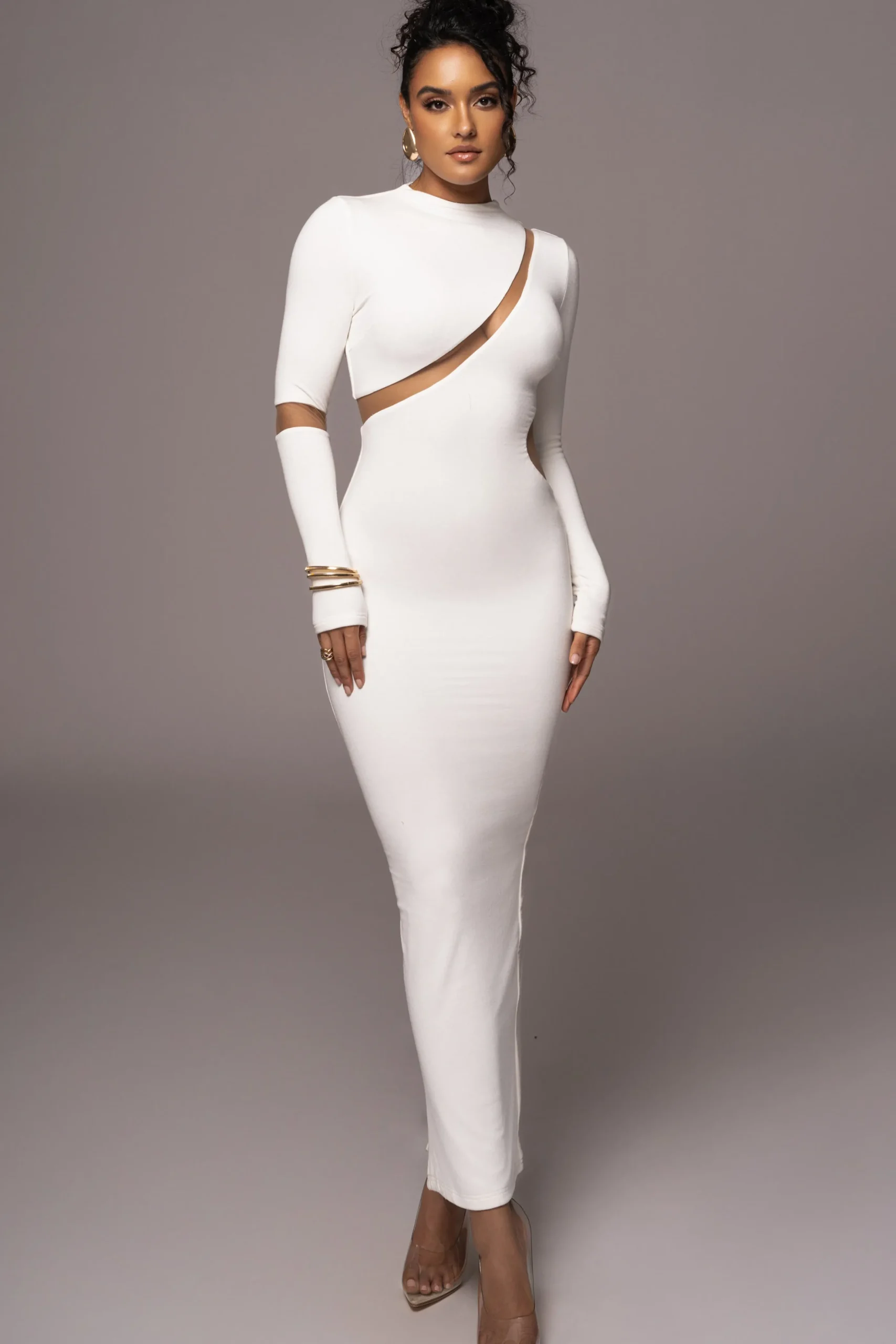 Ivory Show Stopper High Neck Dress