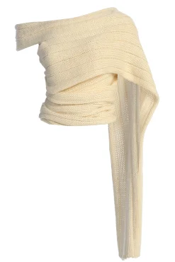 Ivory Soft Life Cable Knit Sweater Top