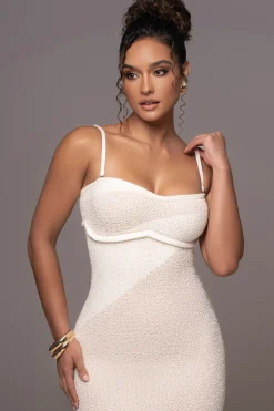 Ivory Sundown Strapless Midi Dress