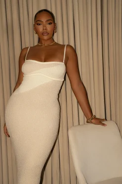Ivory Sundown Strapless Midi Dress