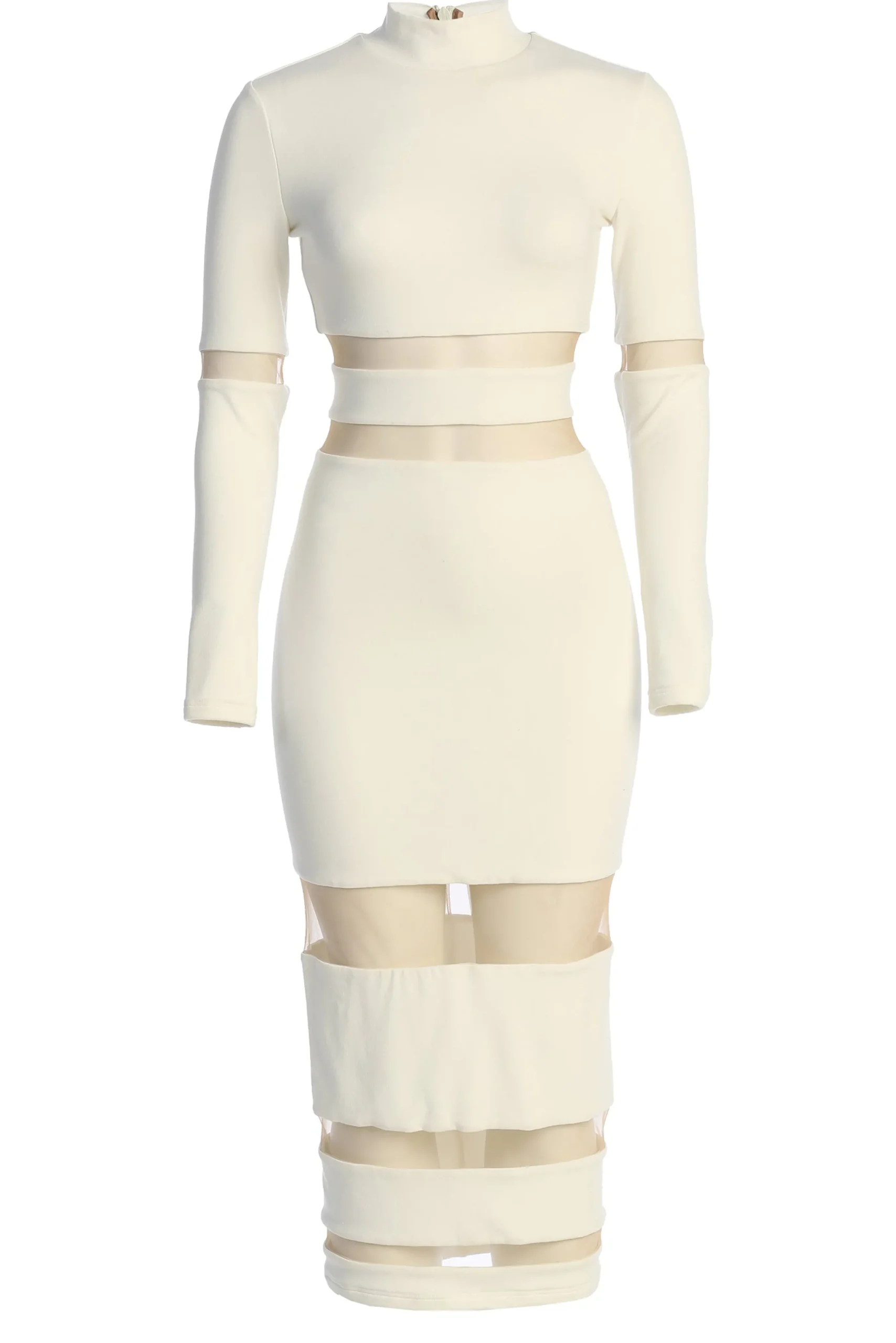 Ivory The One Mock Neck Midi Dress
