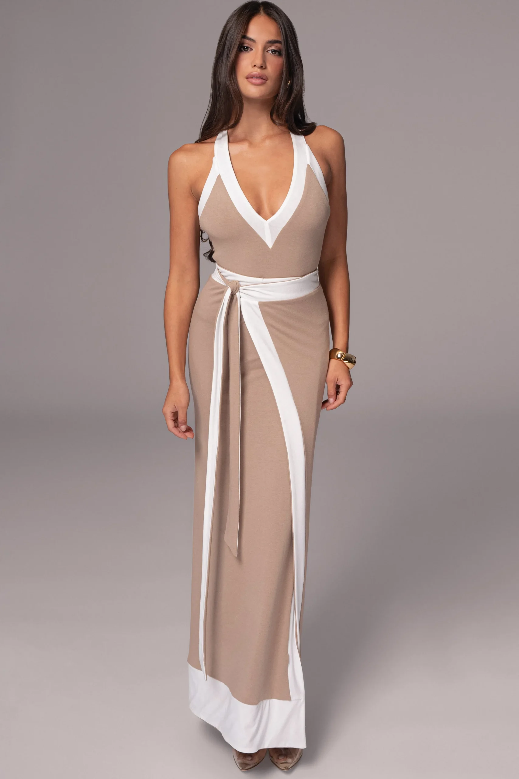 Ivory/Beige Kamie Reversible Skirt Set