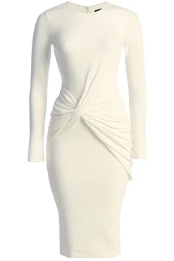Jluxbasix Ivory Modern Lovers Midi Dress