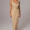 Khaki Forever Summer Belted Dress