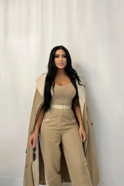 Khaki Shona Oversized Coat