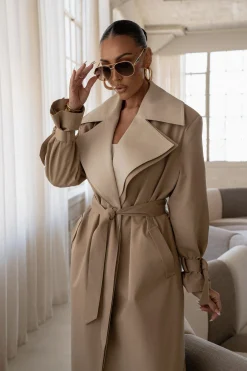 Khaki Shona Oversized Coat