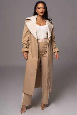Khaki Shona Oversized Coat