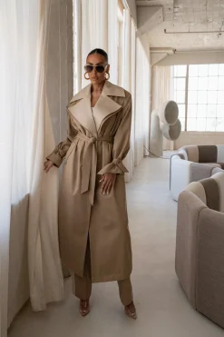 Khaki Shona Oversized Coat