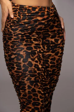 Leopard Lead You On Skirt Set