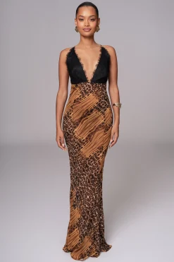 Leopard Print Keily Maxi Dress