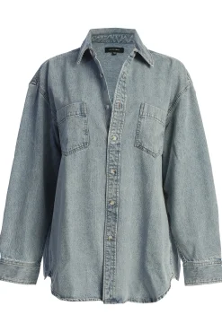 Light Wash Denim Brandi Oversized Button Up