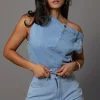 Light Wash Shanice Denim Top