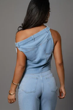 Light Wash Shanice Denim Top