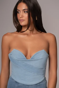 Light Wash Teyana Denim Bustier