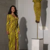 Lime Print Juki Maxi Dress