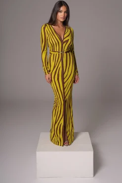 Lime Print Juki Maxi Dress