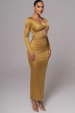 Lime Soiree Cutout Maxi Dress