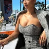 Lt. Grey All You Need Tweed Corset