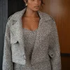 Lt. Grey  Zoe Tweed Jacket